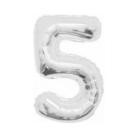 34IN SILVER GLITZ NUMERAL 5