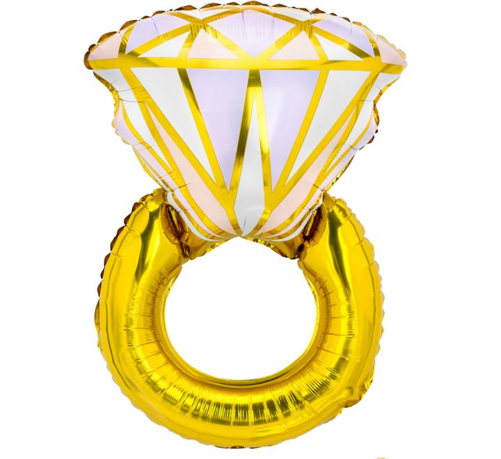 60x95cm WEDDING RING FOIL BALLOON
