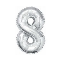 34IN SILVER GLITZ NUMERAL 8
