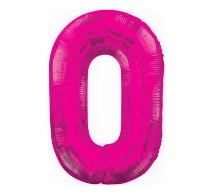 PINK GLITZ NUMERAL 0