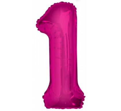 PINK GLITZ NUMERAL 1