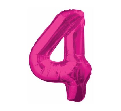 PINK GLITZ NUMERAL 4