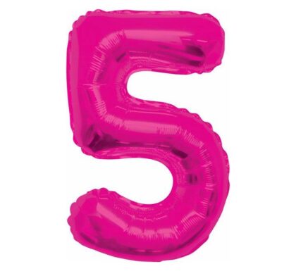 PINK GLITZ NUMERAL 5