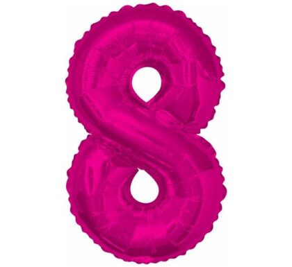 PINK GLITZ NUMERAL 8