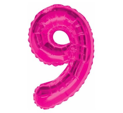 PINK GLITZ NUMERAL 9
