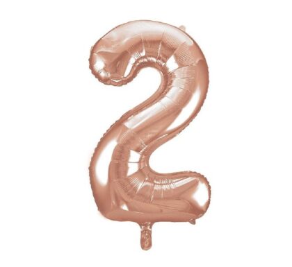 34IN ROSE GOLD NUMERAL 2