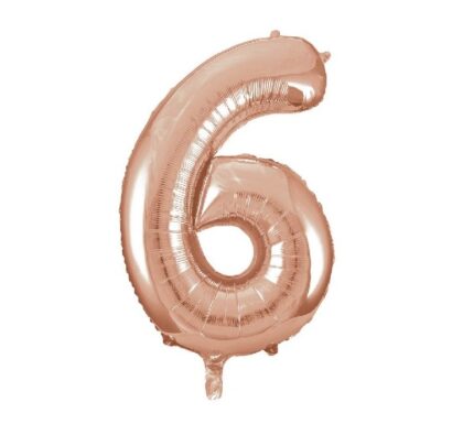 34IN ROSE GOLD NUMERAL 6