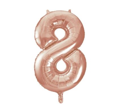34IN ROSE GOLD NUMERAL 8