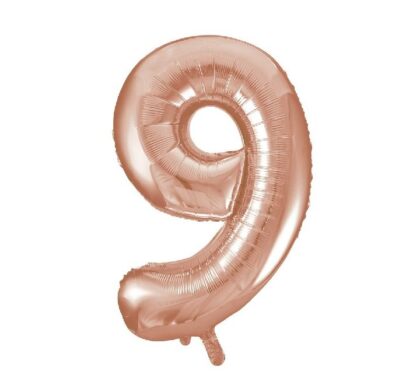 34IN ROSE GOLD NUMERAL 9